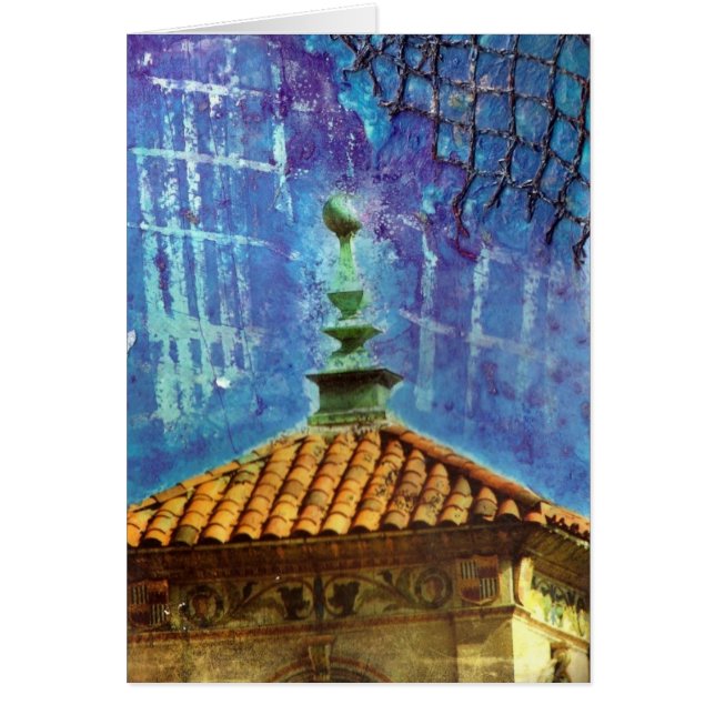 Plaza Gebäude Mixed Media Collage (Vorne)