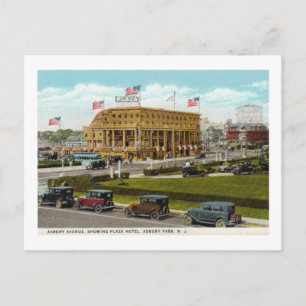 Plaza Hotel, Asbury Park, New Jersey Vintage Postkarte