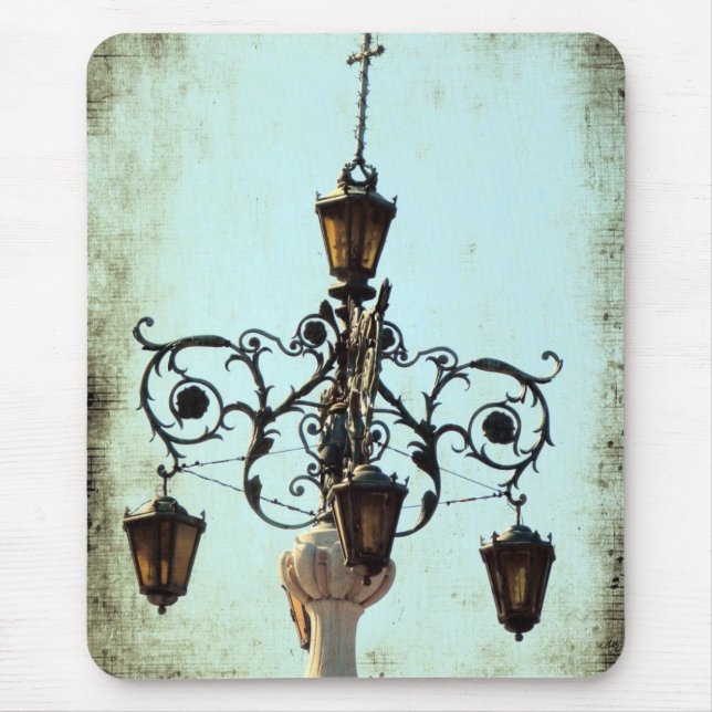 Plaza Light Musiknoten Grunge Mousepad (Vorne)