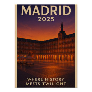Plaza Mayor Glow - Madrid Poster