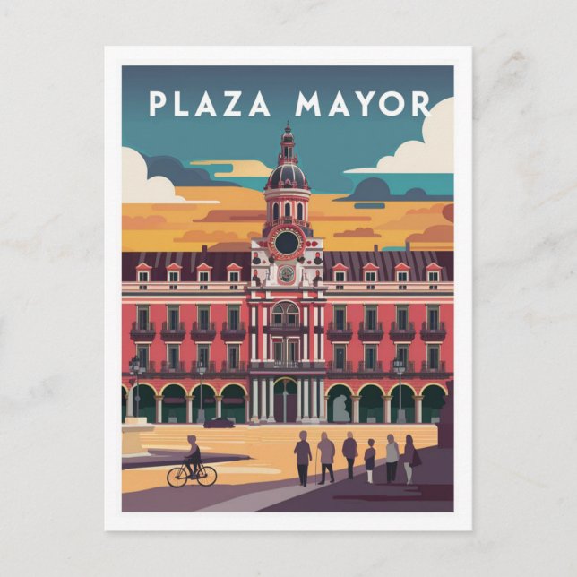 Plaza Mayor, Madrid Postkarte (Vorderseite)