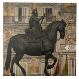 Plaza Mayor mit Statue von Filipe III, Madrid, Fliese