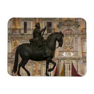Plaza Mayor mit Statue von Filipe III, Madrid, Magnet