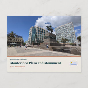 Plaza und Monument von Montevideo Postkarte