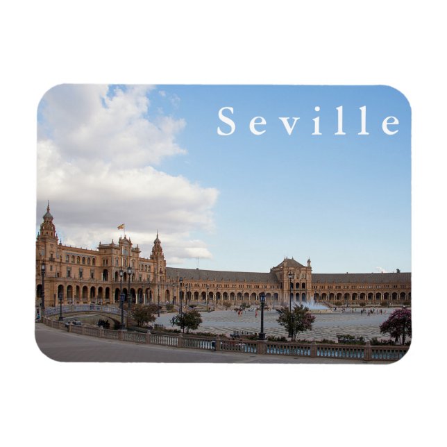 Plaza von Spanien in Sevilla. Magnet (Horizontal)