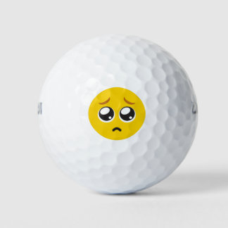 Pleading Face Emoji Golfball