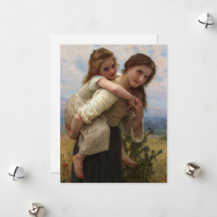 Pleasant Burden von William Adolphe Bouguereau Feiertagskarte
