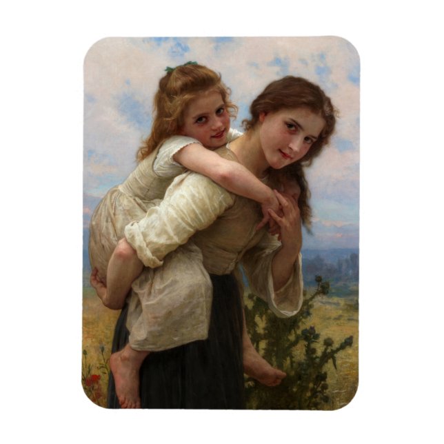 Pleasant Burden von William Adolphe Bouguereau Magnet (Vertikal)
