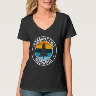Pleasant Dale Nebraska NE USA City Pride Retro Sun T-Shirt