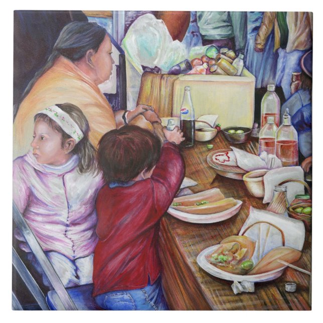 Pleasant Picnic, Mexiko Fliese (Vorderseite)