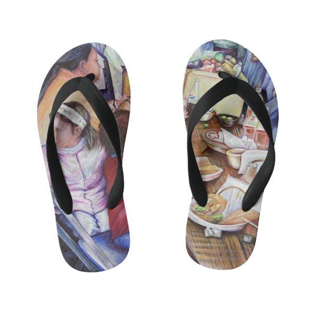 Pleasant Picnic, Mexiko Kinderbadesandalen (Fußbett)