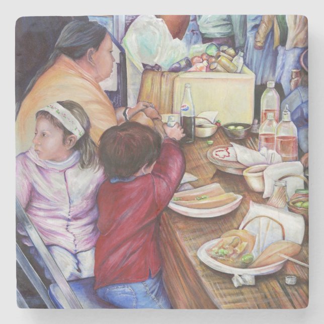 Pleasant Picnic, Mexiko Steinuntersetzer (Vorderseite)