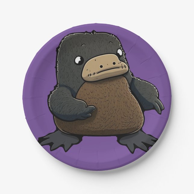 Pleasant Platypus Pappteller (Vorderseite)