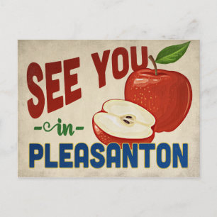 Pleasanton Kalifornien Apfel - Vintage Reise Postkarte