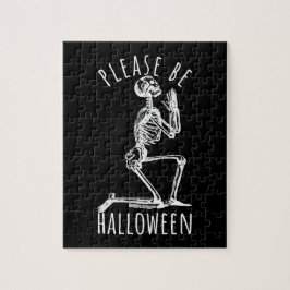 Please Be Halloween Spooky Season Skeleton Puzzle