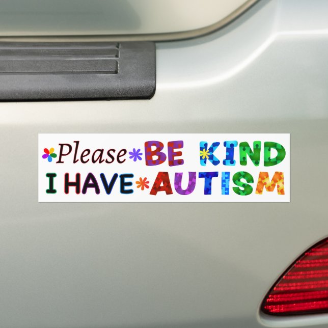 Please Be Kind I Have AUTISM Autoaufkleber (Auf Auto)