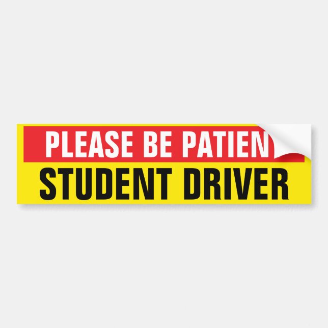 Please Be Patient Student Driver Car  Autoaufkleber (Vorne)