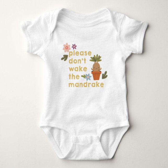 Please Don't Wake The Mandrake Baby Strampler (Vorderseite)