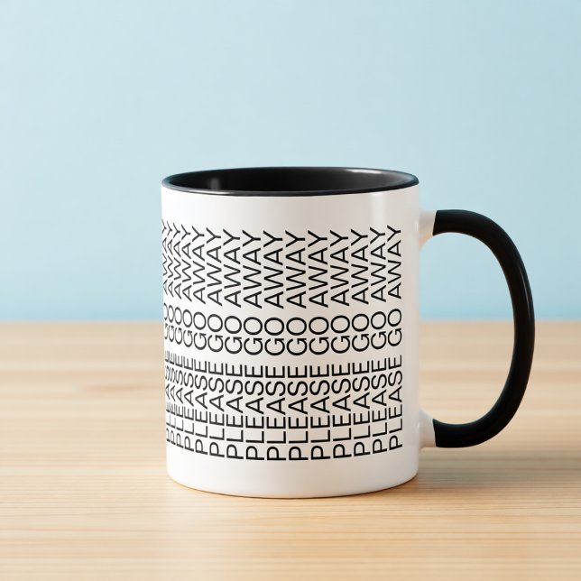 Please Go Away Hidden Message Introvert Coffee Mug Tasse (Von Creator hochgeladen)