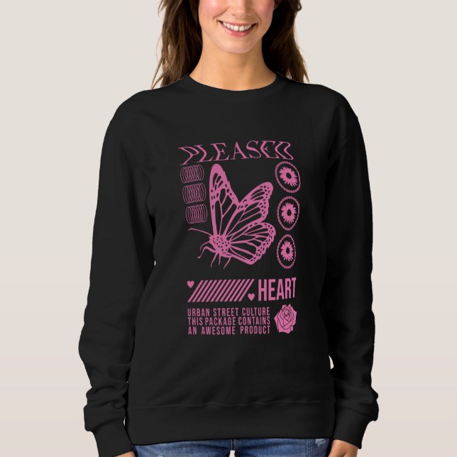 Pleased Heart Trending Urban Street Sweatshirt (Vorderseite)