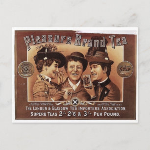 Pleasure Brand Tee Vintage Art Postkarte