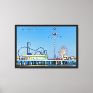 Pleasure Pier in Galveston, Texas Leinwanddruck