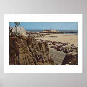 Pleasure Pier, Santa Monica, Vintage Stil der 1950 Poster