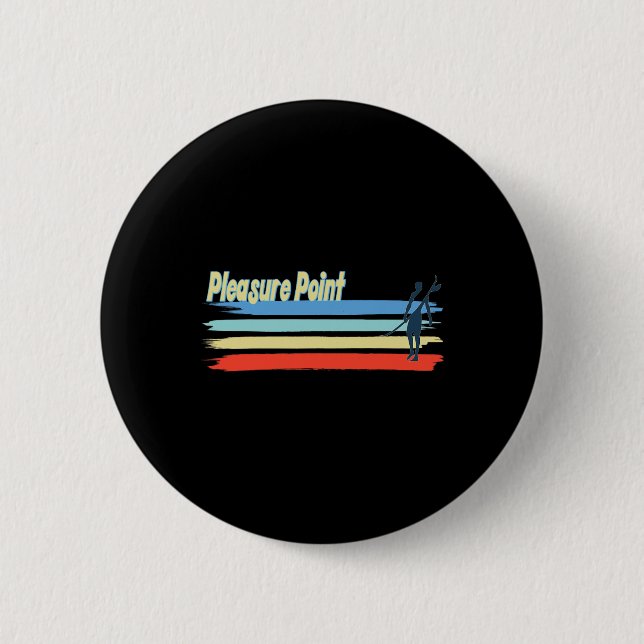 Pleasure Point Surf Strand, Surfer-Typ für Männer  Button (Vorderseite)