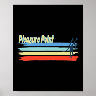 Pleasure Point Surf Strand, Surfer-Typ für Männer Poster