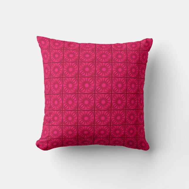 Pleated Corners, rosa Square Throw Kissen (Vorderseite)
