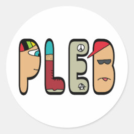 Pleb Runder Aufkleber