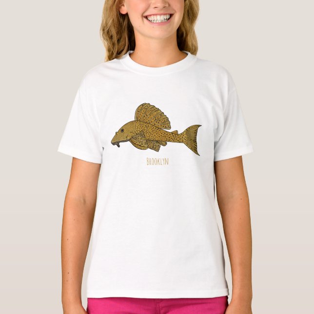 Pleco fish cartoon illustration  T-Shirt (Vorderseite)