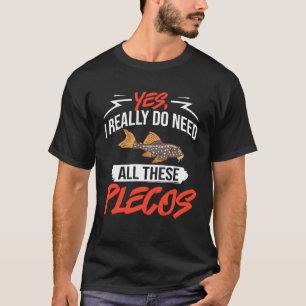 Plecostomus Pleco Fisch Aquarium Futtertank Zebra T-Shirt