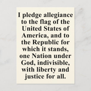 Pledge of Allegiance Postkarte