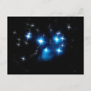 Pleiades Blue Star Cluster Postkarte