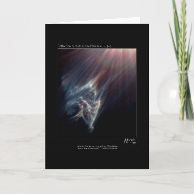 Pleiades IC 349 Nebual Hubble Teleskop-Foto Karte (Vorderseite)