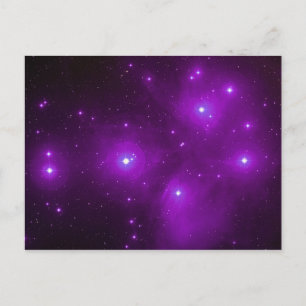 Pleiades in Lila Postkarte
