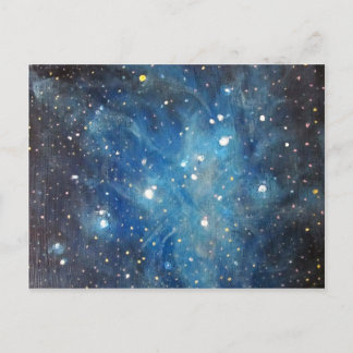 Pleiades Raum-Kunst-Konstellations-Malerei-Druck Postkarte