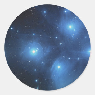 Pleiades Runder Aufkleber