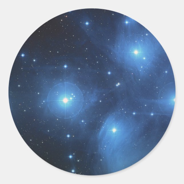 Pleiades Runder Aufkleber (Vorderseite)
