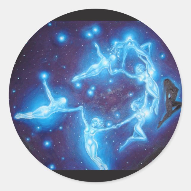 Pleiades Runder Aufkleber (Vorderseite)