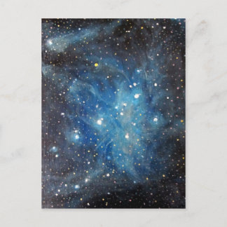Pleiades Space Art Constellation Painting Print Postkarte