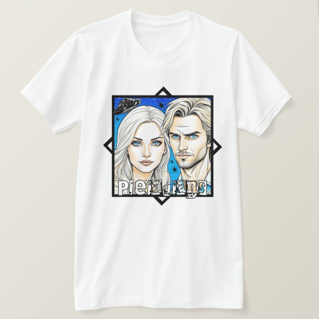 Pleiadian Extra Terrestrials und UFO T-Shirt (Design vorne)