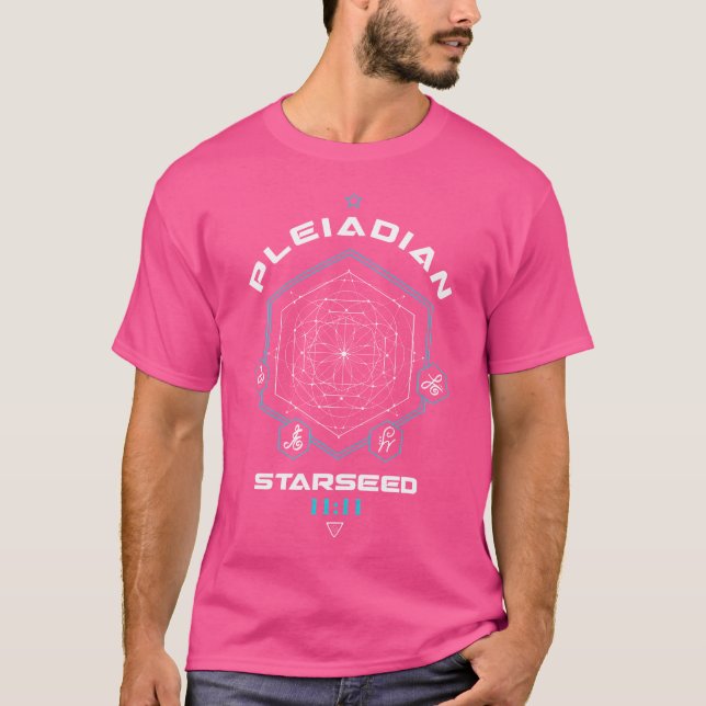 Pleiadian Starseed Light Code Sacred Geometry 1111 T-Shirt (Vorderseite)