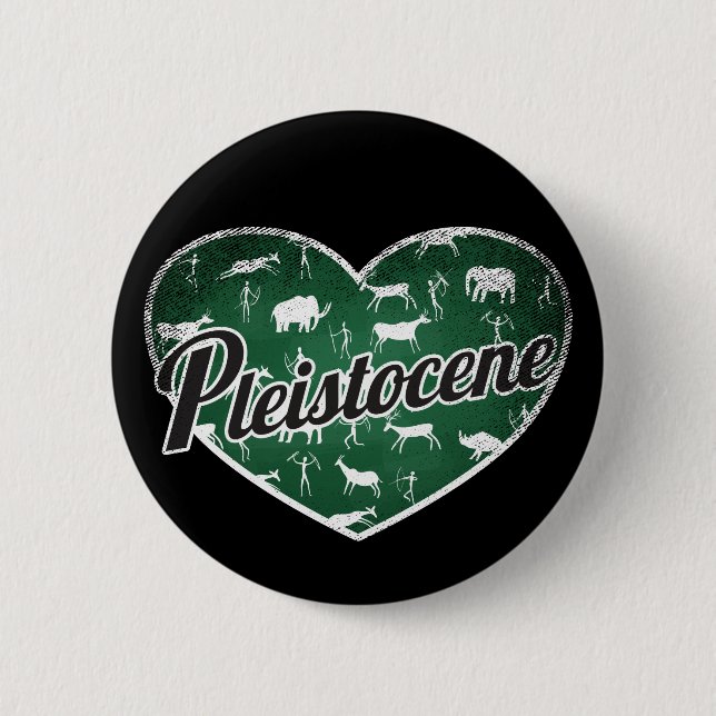 Pleistocene Retro Heart Blackboard Liebe Button (Vorderseite)