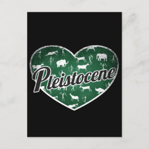 Pleistocene Retro Heart Blackboard Liebe Postkarte