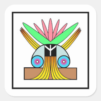 Plejaren-Symbol für den Frieden Quadratischer Aufkleber