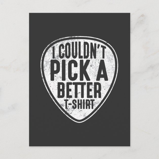 Plektrum Electric Bass Gitarrist Musiker Postkarte (Vorderseite)