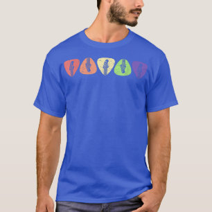 Plektrum farbig Für Gitarrist Retro Vintag T-Shirt