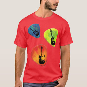 Plektrum für Country- oder Rockmusik-Liebhaber und T-Shirt